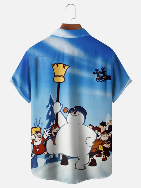 Men's Christmas Funny Graphic Short Sleeve Hawaiian Shirt